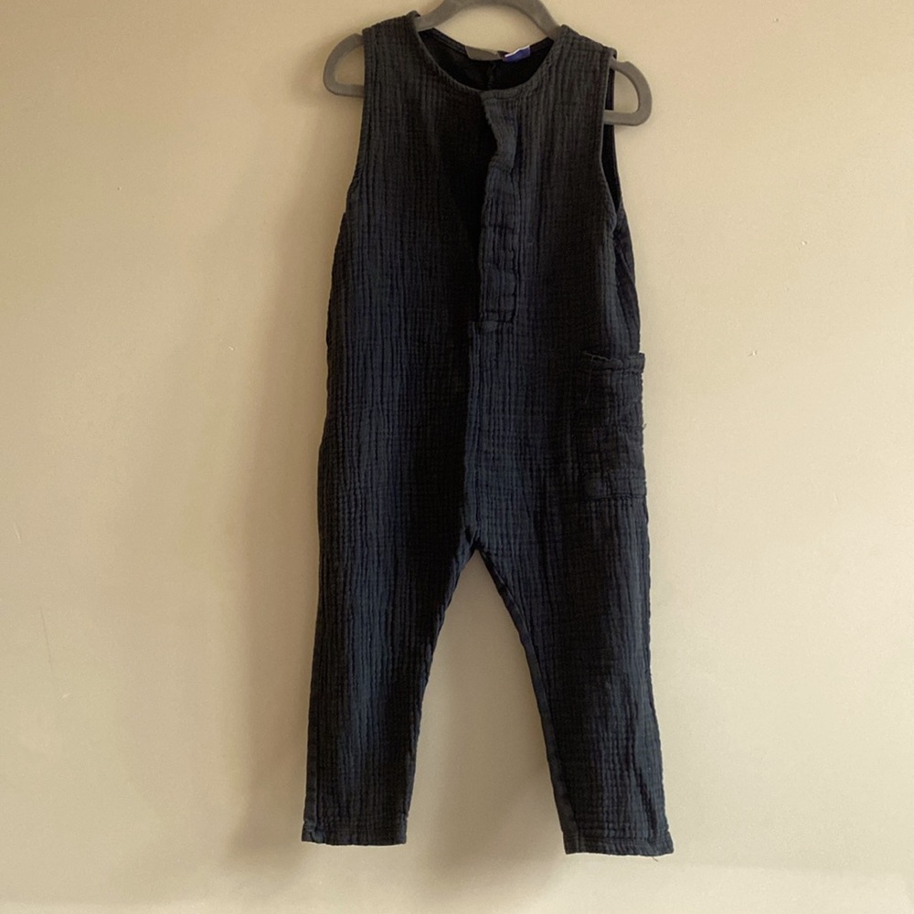 Zara muslin pantsuit romper black